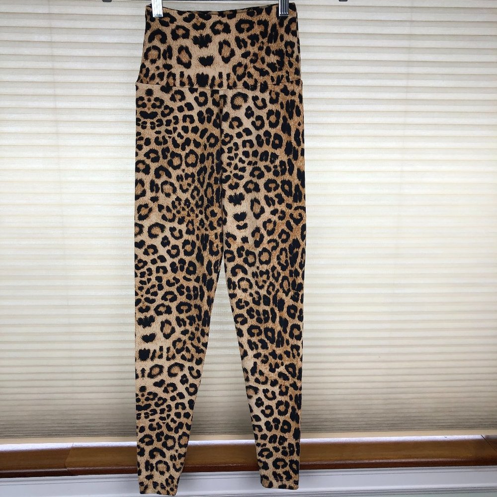 Booty By BraBants Leopard Print Leggings Athleisure Gym Comfy Yoga Fairy Grunge